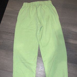 Brandy Melville Rosa Sweatpants One Size Green Joggers Excellent Used Condition